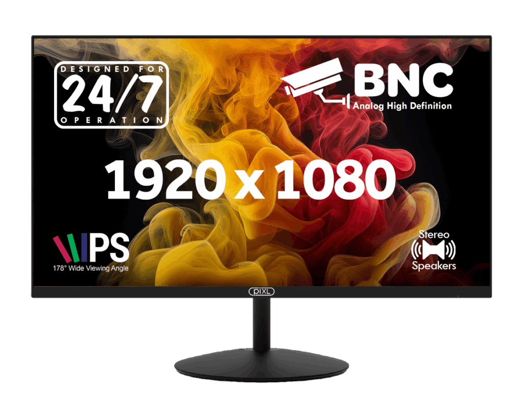 piXL LM24D0 24 Inch Full HD 18W Energy-Saving CCTV IPS Monitor