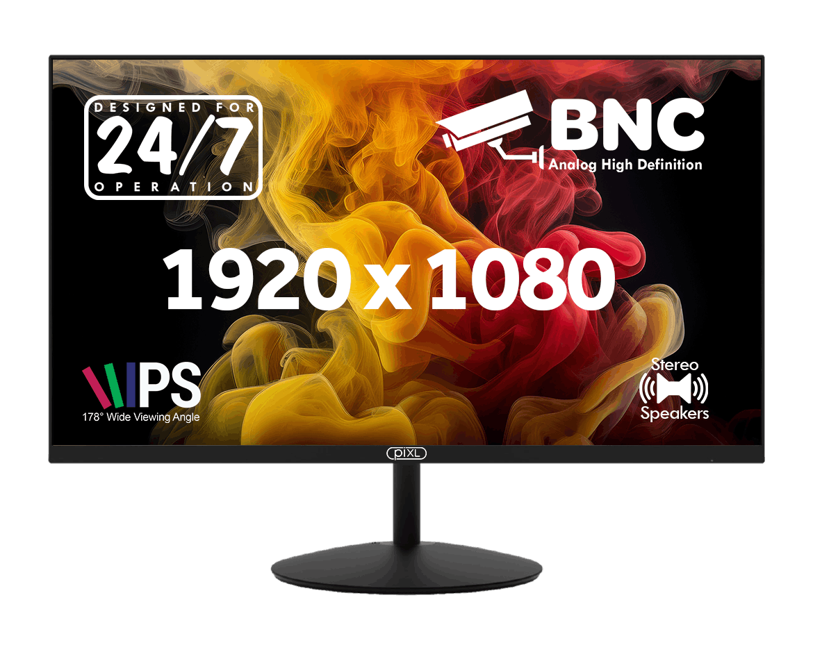 piXL LM24D0 24 Inch Full HD 18W Energy-Saving CCTV IPS Monitor