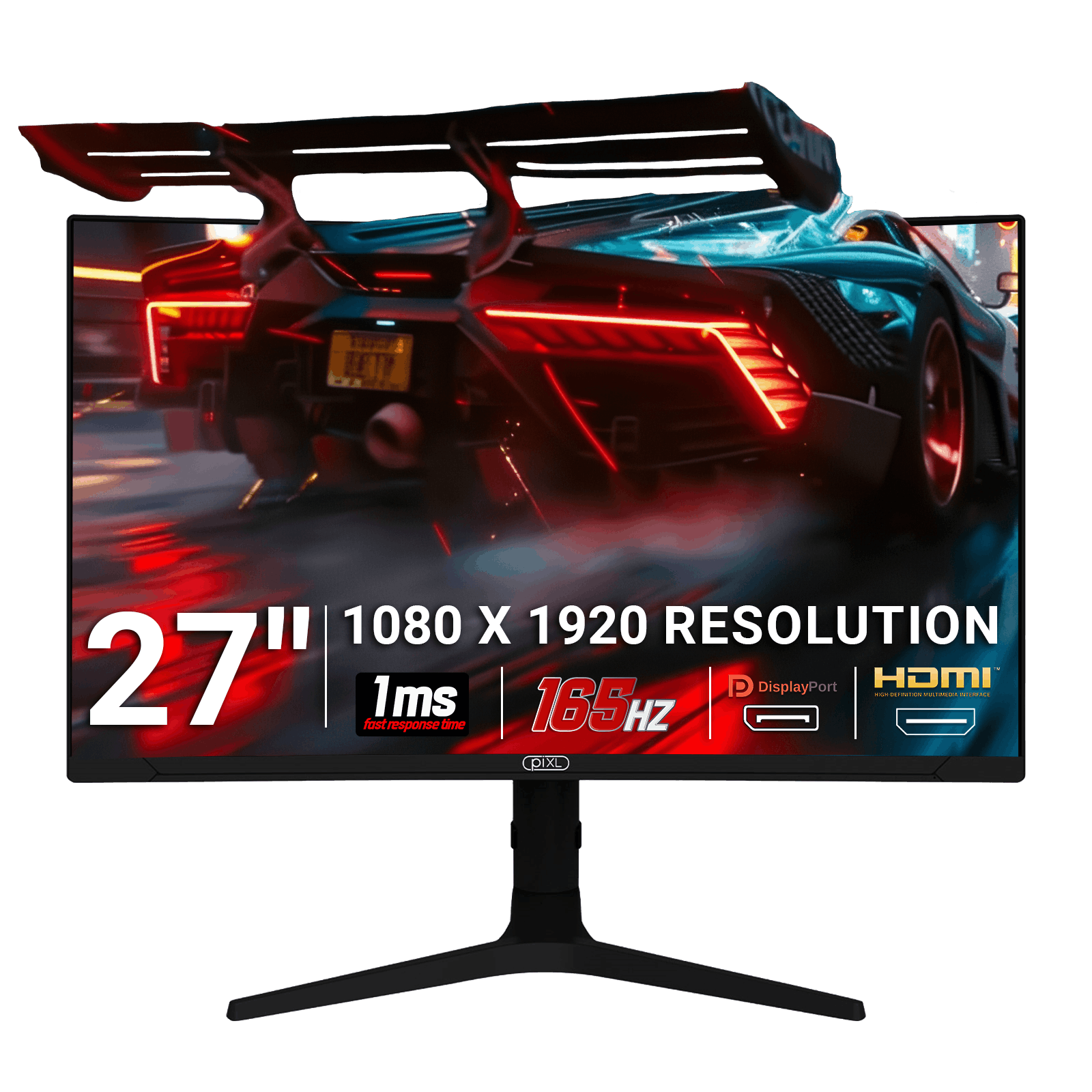 piXL CM27C7 27 Inch 165Hz Full HD Curved HDR Widescreen Gaming Monitor