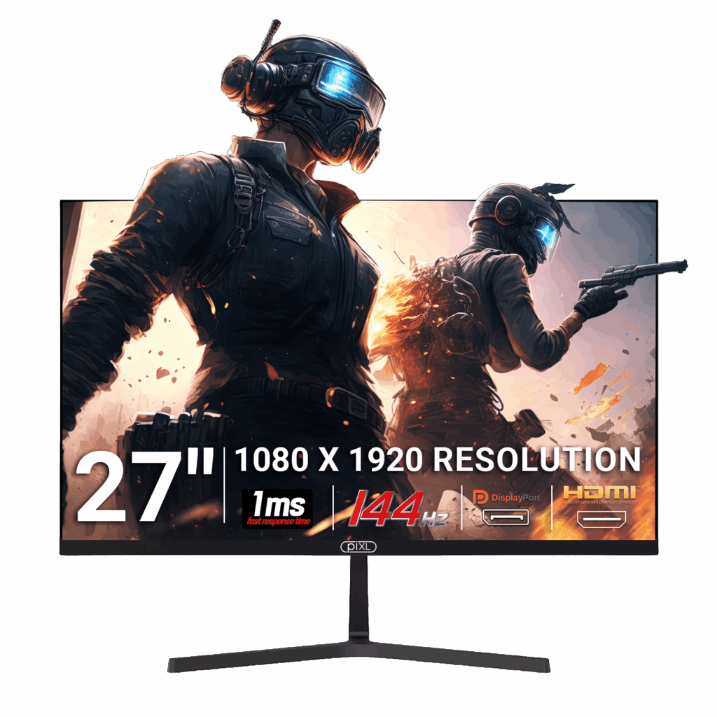 piXL PX27B221S 27 Inch 144Hz Full HD IPS Widescreen Gaming Monitor with Speakers